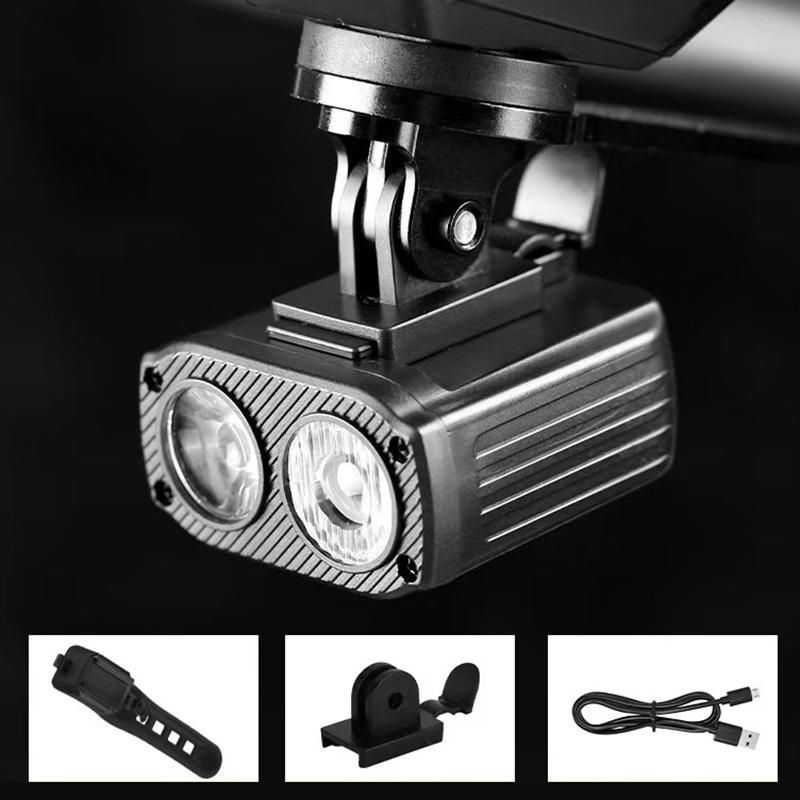 5 Modes Bicycle Front Lamp Type-C Rechangeable Bike Headlamp Bike Handlebar Headlight Power Display Cycling Accessories