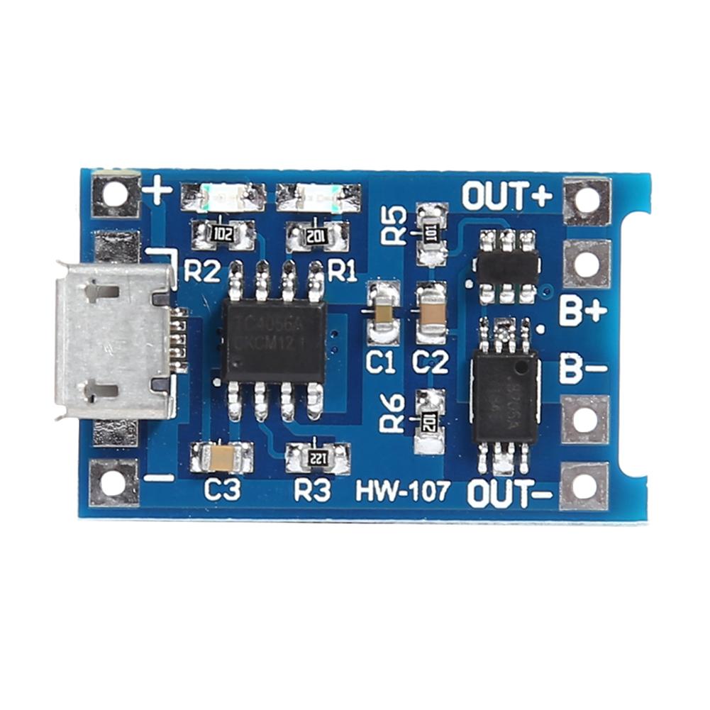 5/10PCS Type-C/Micro USB 5V 1A 18650 Lithium Battery Charger Module Charging Board with Protection Dual Functions