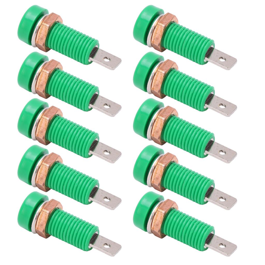 10pcs 4mm Banana Jack Socket Mount Binding Post Connector Adapter Panel for Electronic Instrument
