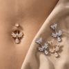 Anneau de nombril design papillon zirconium Anneau de nombril scintillant Piercing de nombril ailes mode Femmes