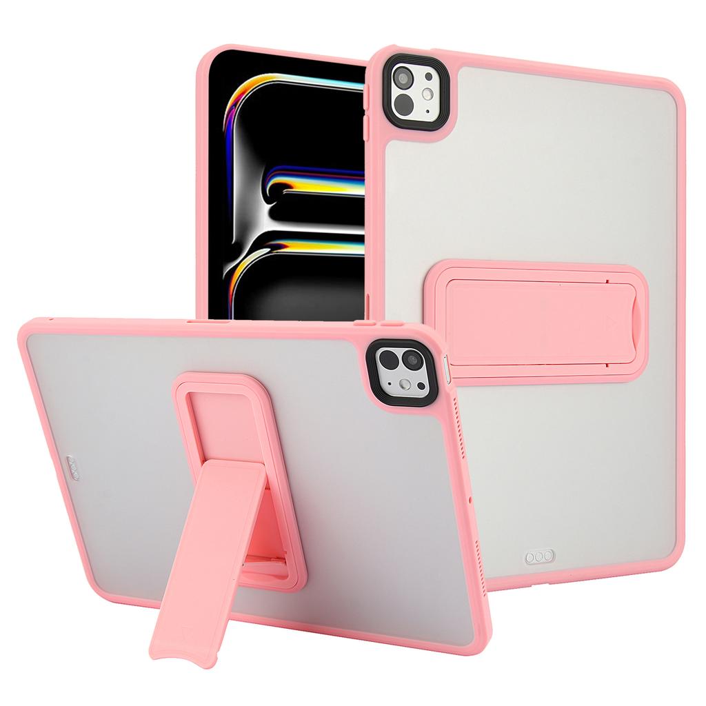 For iPad Pro 13 (2024) Case with Kickstand TPU+PC Skin-Touch Tablet Cover