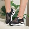Fashion 2025 Spring Slope Heel One-pedal Sports Single Shoes Women's Flats Thick-soled Breathable Mesh Casual Shoes Large Size Sneakers