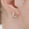[ELLE Jewelry] 14K GF Water Drop One-Touch Cubic Earrings ELGPEE548