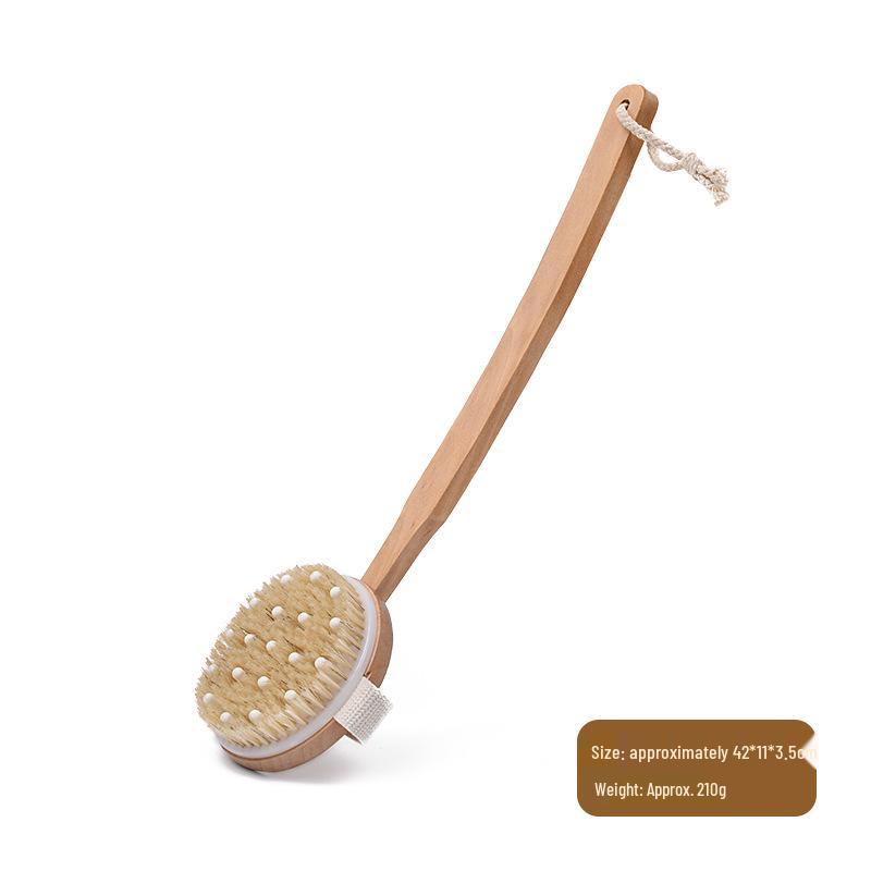 

Щітка для ванни та душу з довгою ручкою з щетини кабана для скрабування тіла та спини