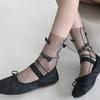 Sweet Transparent Mesh Socks for Women New Arrival Summer Breathable Middle Tube Sock Girls Lolita Style Bowknot Socks Woman