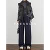 FAESSLIN Women's High-Waist Draped Anti-Wrinkle Loose Straight-Leg Jeans