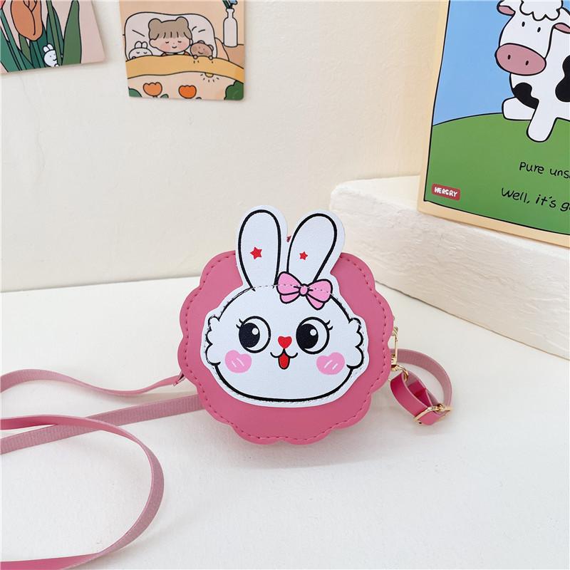 Rabbit Cute Cartoon Childrens Lanyard Messenger Bag Autumn Student Purse Coin