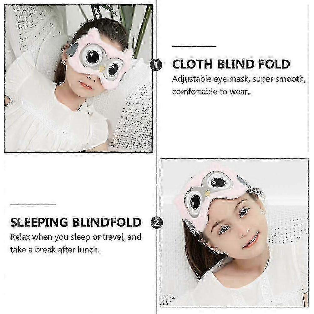 2025 Cute Novelty Cartoon Animal Owl Sleeping Plush Eye Cover for Night Sleep