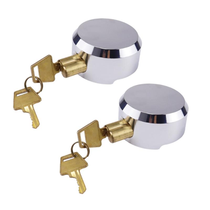 AA51- Shackle Padlocks Keyed (2 Pack),Puck Locks,Van Door Lock,Chrome Puck Lock, Reinforced Shackle Lock серебряный