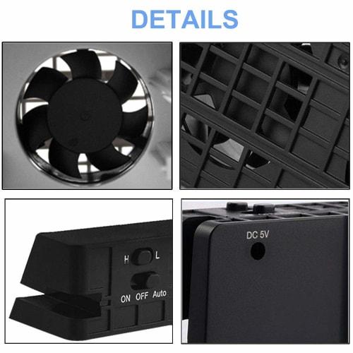 Linkhood chladicí ventilátor pro ps4 pro usb externí chladič 5 ventilátorů turbo s regulací teploty chladicí ventilátor pro herní konzoli Sony playstation pro