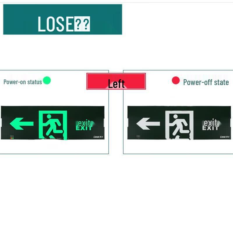 Laoshi Ultra-Narrow Frame Emergency Exit Sign Light