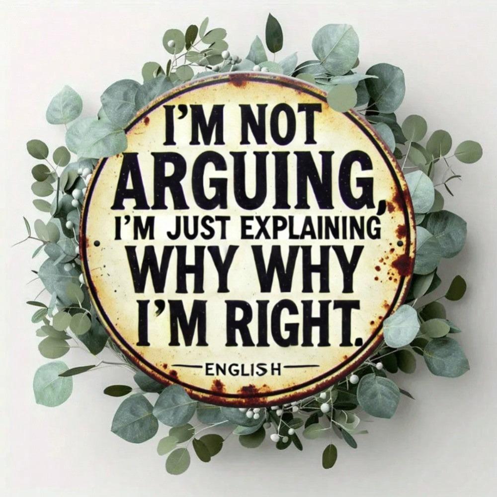 Funny Round Metal Wall Sign Home Decor Gift