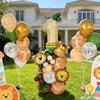 Cartoon-Tierballon-Set 0-9 Mini-Tiger-Löwe-Giraffe-Ballon-Tierthema-Dschungelparty-Geburtstagsdekoration-Ballon