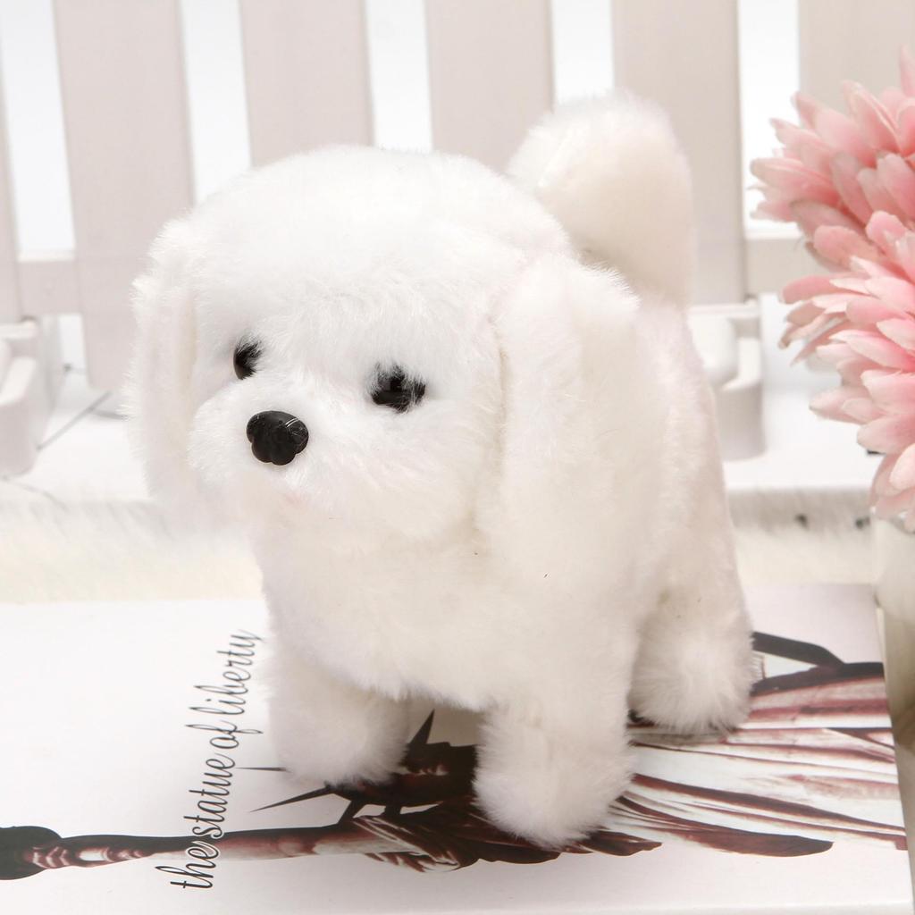 Electric Plush Teddy Puppy Toy: Walks, Barks, Wags Tail - Interactive Pet for Kids