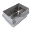 Stainless Steel Litter Pan Splash Proof Large Open Top High Side Litter Pan with Scoop