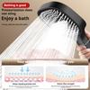 13cm Large Panel 3 Modes Shower Head High Pressure Massage Shower Head with Filter ABS Water Saving Bathroom Shower Nozzle