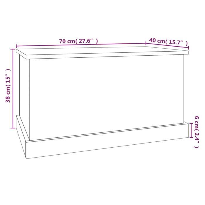 VidaXL Storage Box Concrete Grey 70x40x38 Cm Engineered Wood 816508