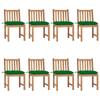 Day and Night - Day and Night Garden Chairs 8 Units Solid Teak Wood with Cushions
