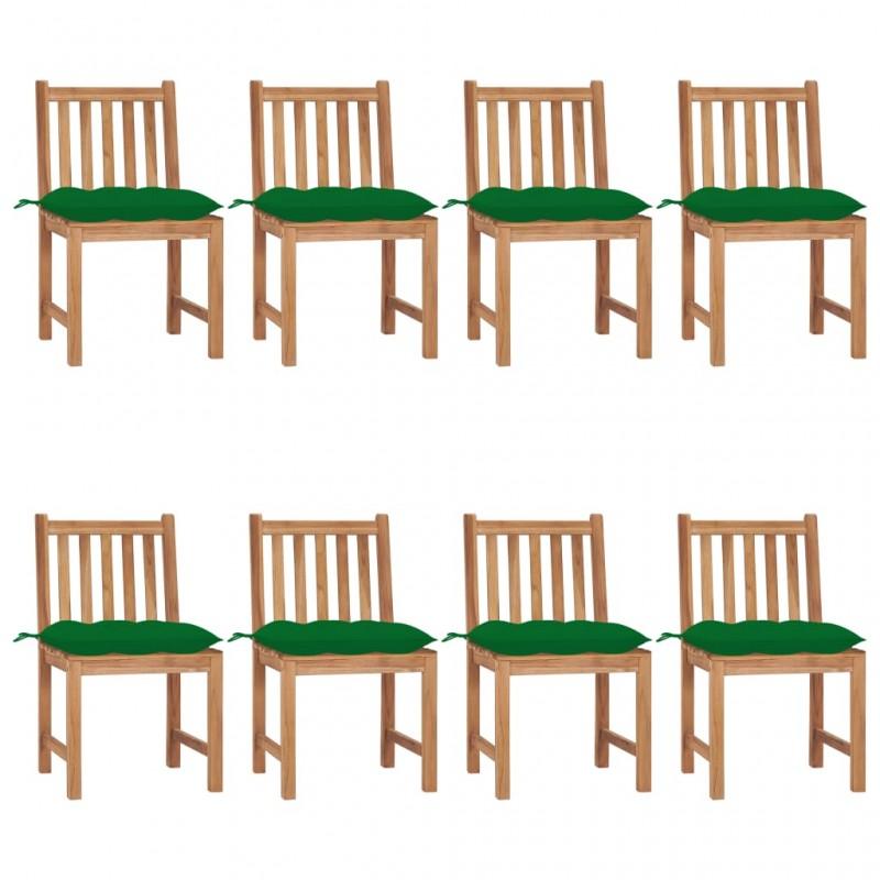 Day and Night - Day and Night Garden Chairs 8 Units Solid Teak Wood with Cushions