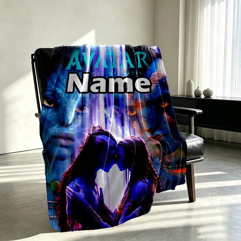 Custom Name Personalized Avatar Print Blanket, Home Decor, Bedroom, Sofa, Camping, Couch, Gifts for Birthday Christmas