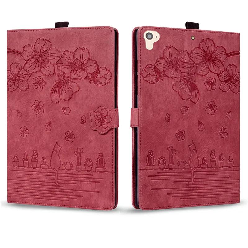For IPad 10th 9th Generation Case Emboss Flower Wallet Tablet for IPad 10.2 9.7 Case for IPad 10 9 8 7 6 Th Gen Mini 6 7 Air 2 1