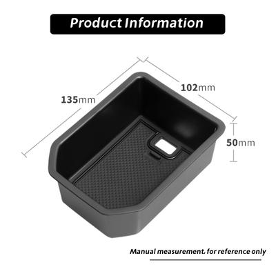 For Suzuki Fronx 2025 2025 Car Center Console Armrest Storage Tray ABS Organizer Tidying Auto Interior Accessories Black