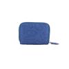 Frank Miura Coin Case Round Big Money Wallet, Zipper, Men's & Women's, (Blue)