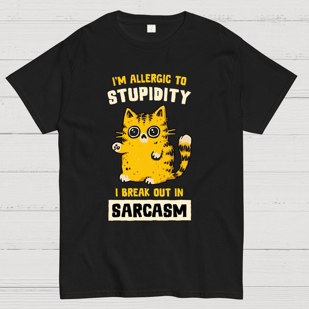 I Am Allergic To Stupidity Cotton Summer Casual Cool Loose T-Shirt