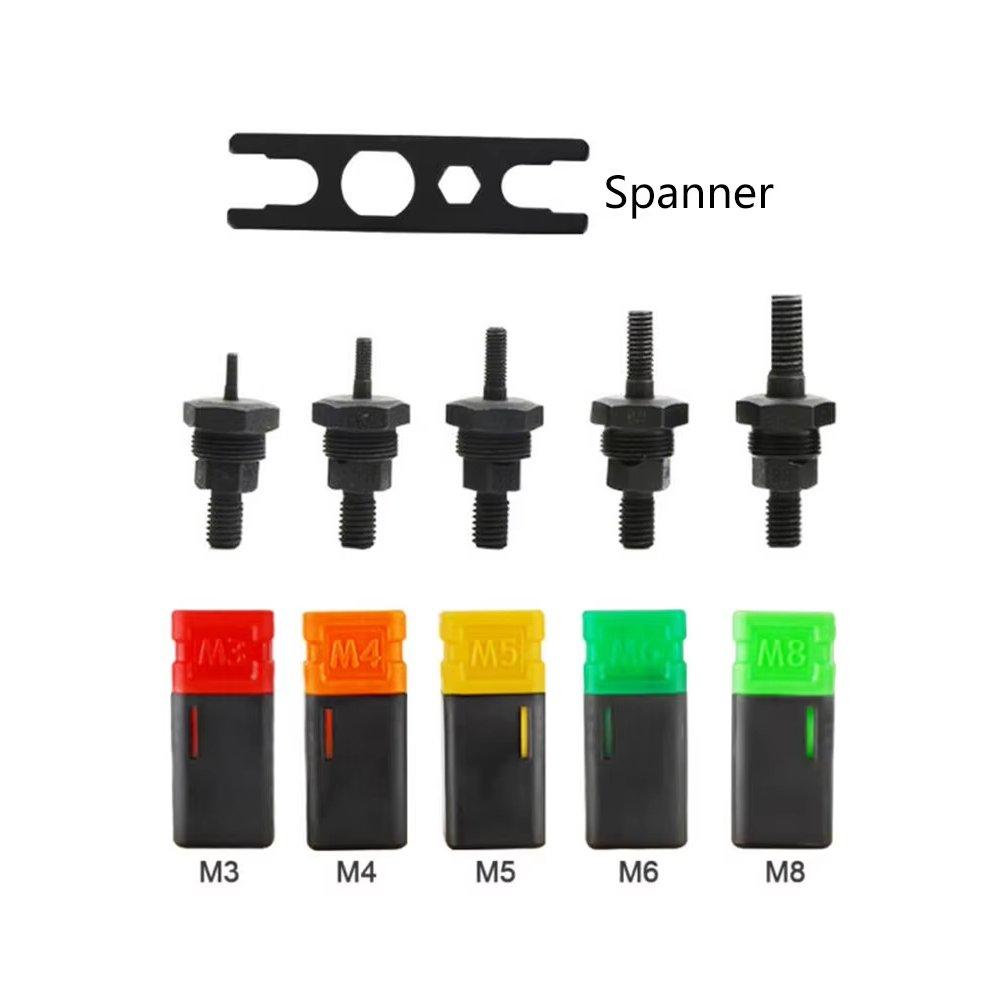 1X Manual Rivet Nut Gun Tool with 200Pcs Nuts  Hand Rivet Nut Gun M3 M4 M5 M6 M8 Double Insert Manual Double Handle Riveter Tool