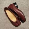 Escarpins plissés de créateur à bout fendu pour femmes, confortables en cuir souple, à talons bas de 3,5 cm, ballerines décontractées Tabi, chaussures mocassins