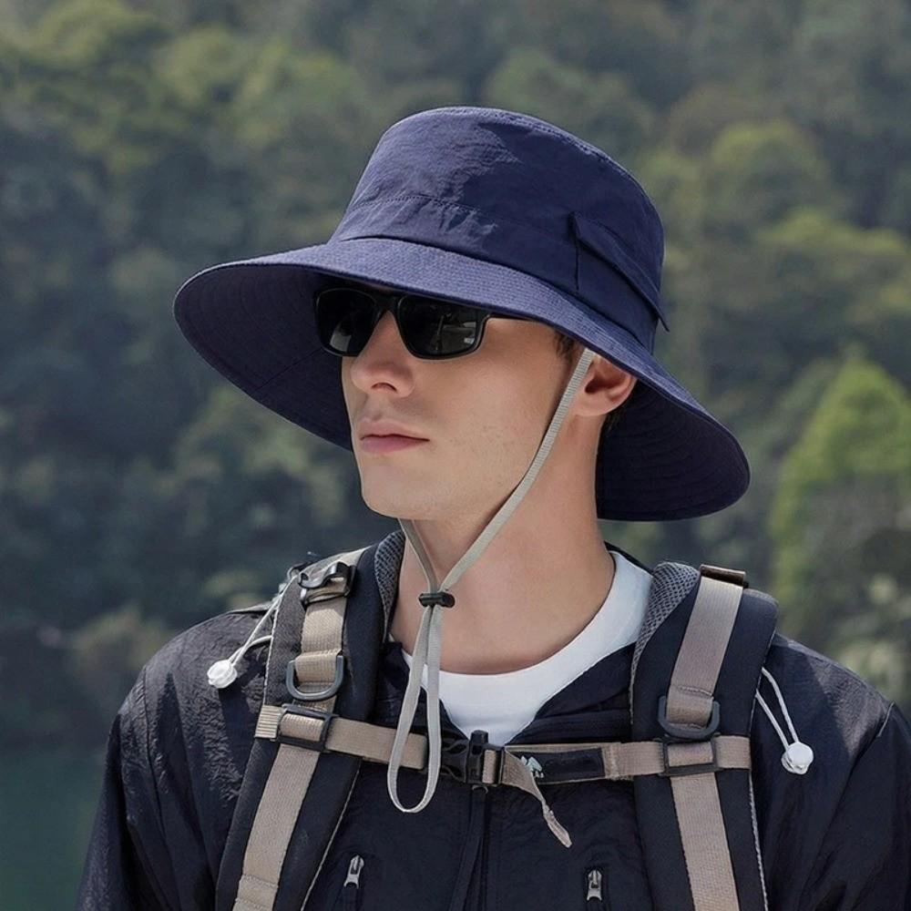 Sun Protection Fisherman's Hat Large-Brimmed Sunscreen Bucket Hat New Sun Hat Men