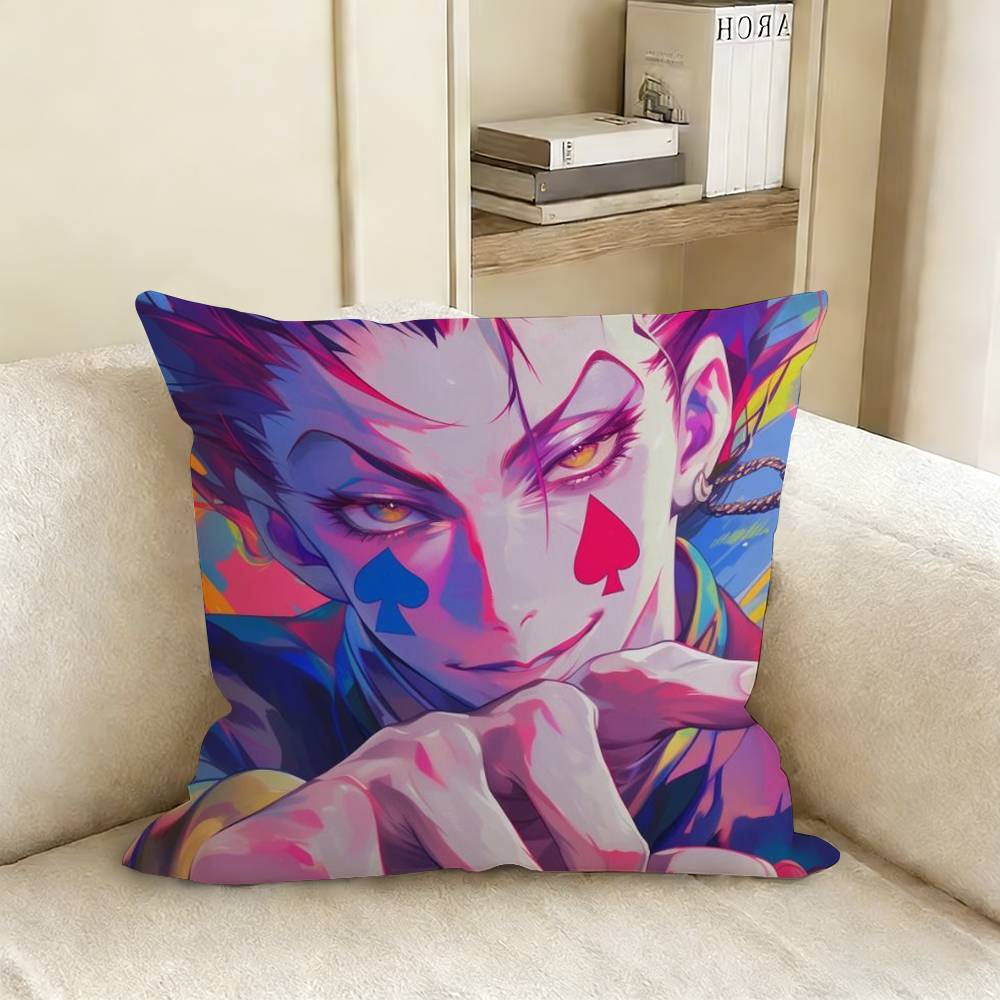 HHisoka HHunter X Hunter Pillow Cover Sofa Cushion Cover Home Room Decoration Children Gift