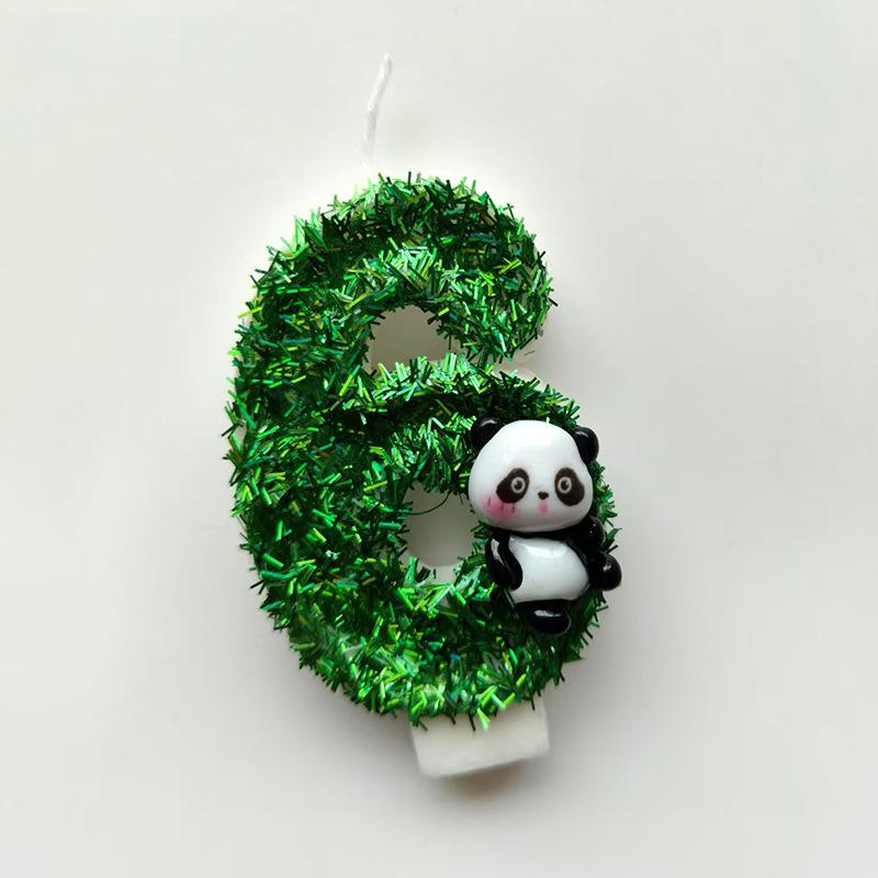 Panda Digital Candle Cute Panda Birthday Cake Party Candle Independent Packaging Simple Transparent