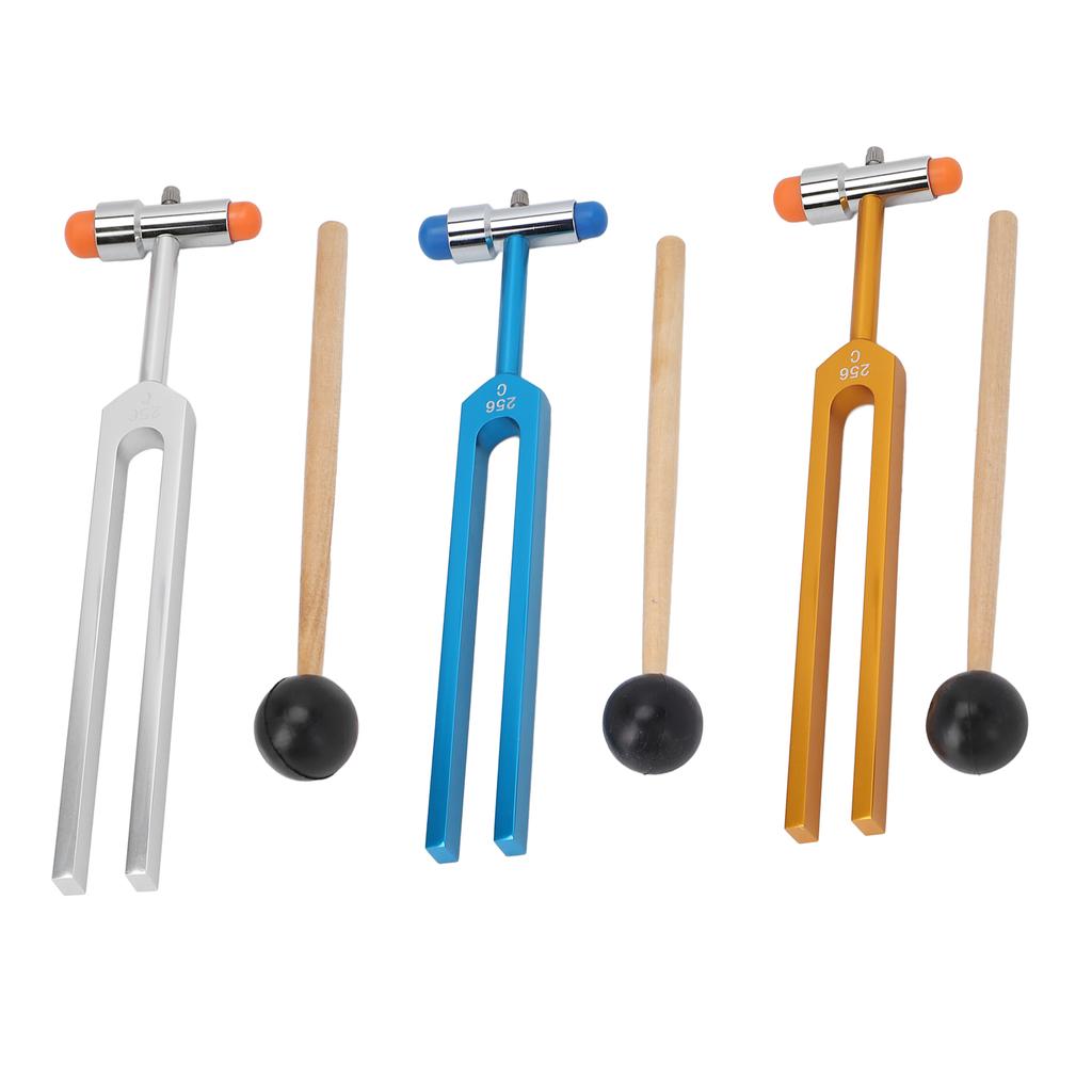 256C Stimmgabel, Aluminiumlegierung, spannungsfrei, resonante Stimmgabel mit Hammeraufbewahrung B