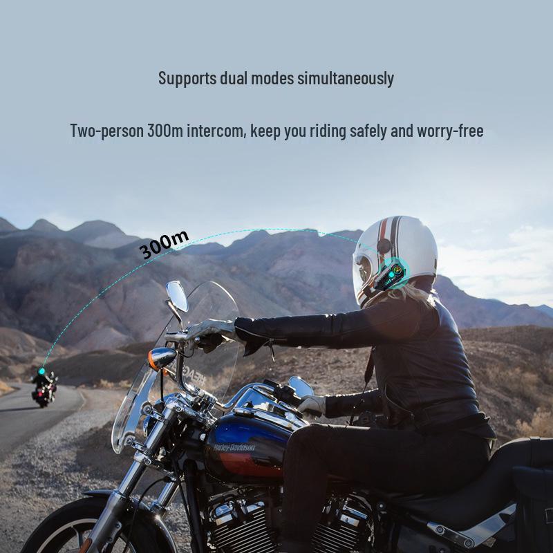 Y10 Bluetooth Helmet Intercom: 500m Range, 2-Person, Smart Voice Control