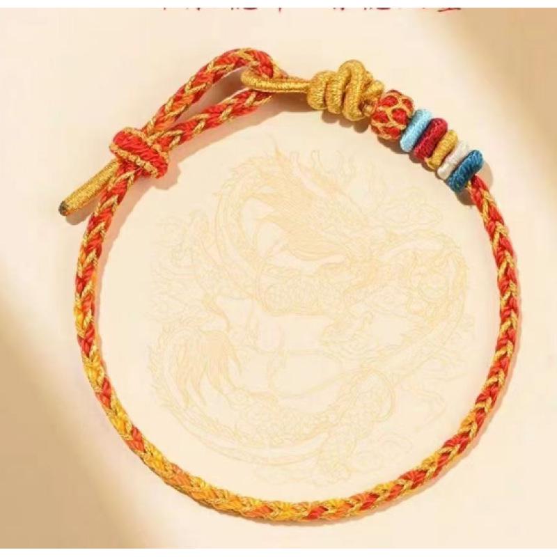 2025 Year of the Snake Dragon King Five-Color Woven Hand Rope for Good Luck - Unisex Gift