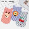 Cartoon Dog Clothes Soft Small Dogs Pullovers Cute Kitten T-shirts  for Small Medium Dog