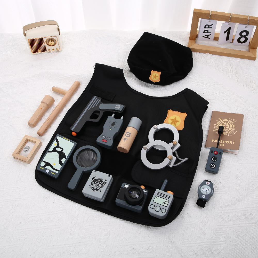 Simulated Interpol set, family friendly interactive role-playing, boys' gifts, police toys