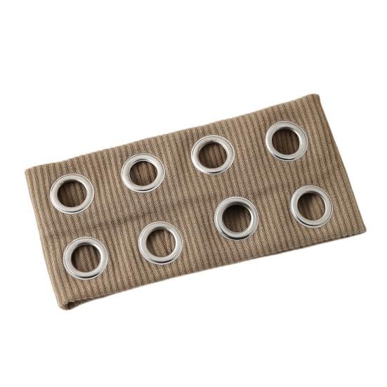 

Women Hair Band Pure Color Metal Holes Decor Wide Hairband Gym Casual Headwrap Stretchy Hair Accessory