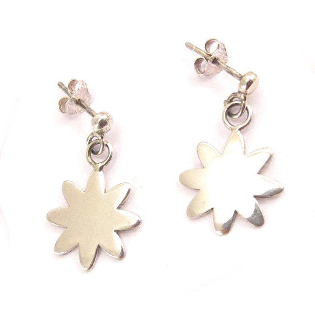 Les Trésors De Lily [C4740] - Boucles Argent 'Marguerites'