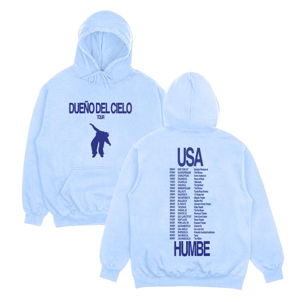 Humbe DUENO DEL CIELO Tour 2026 Hoodies Casual Long Sleeve Sweatshirts Cool Clothes Top Women Men High Street Loose Hoody