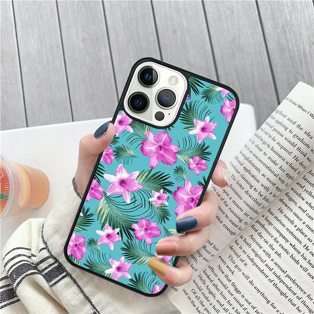 Tropical Paradise Hawaiian Flower Cover For iPhone 17 Air 15 16 14 13 12 Pro Max 11 Pro Max Plus Phone Case Coque
