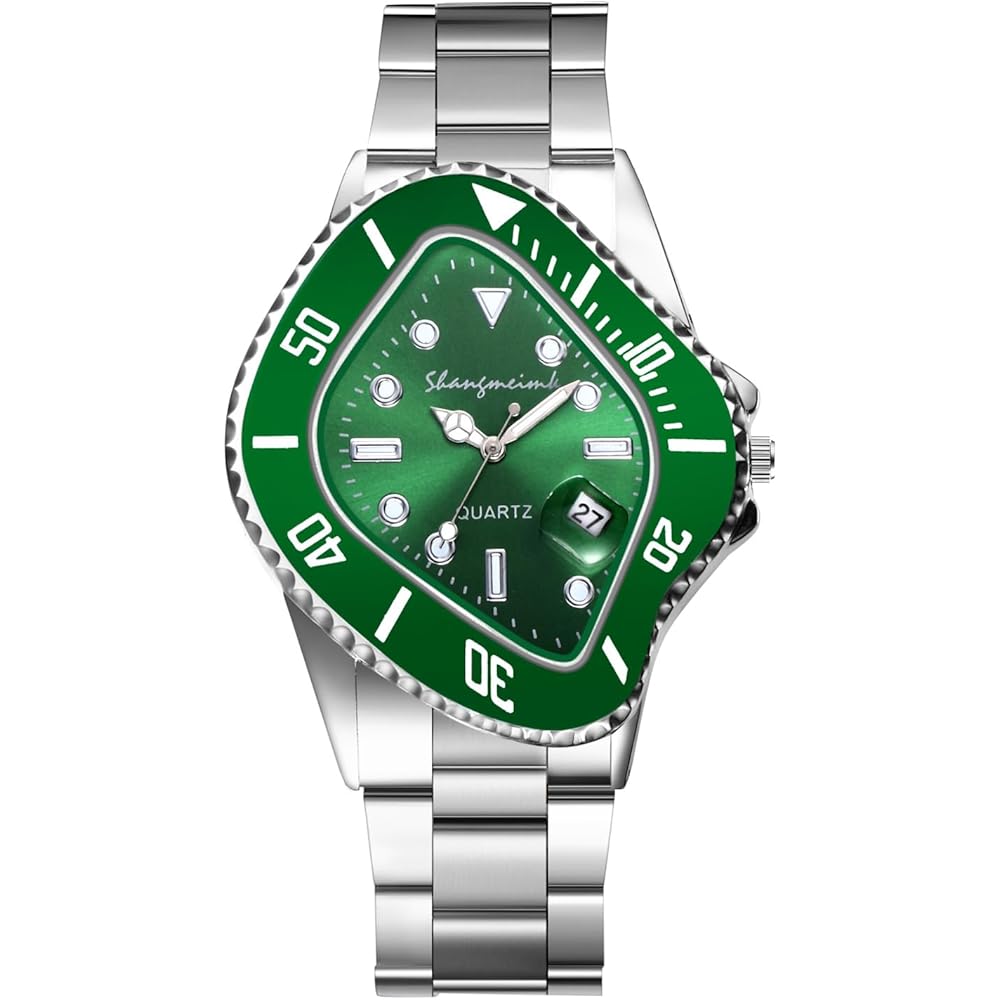 Men s Analog Waterproof Watch Stainless Steel Band Simple Stylish Silver Accessory