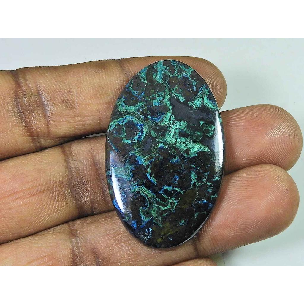 27X43X5MM Natural Shattuckite Oval Cabochon Loose Gemstone for Jewelry 83Cts SK-4491