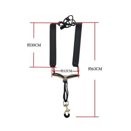 Jinchuan Saxophone Strap, Harness Style, for Adults and Children, Shoulder Strap with Cushion, Fits Soprano, Alto, and Tenor Saxophones (Brown - Upgra
