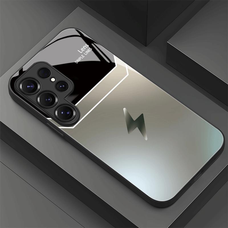 

Creativity Lightning Exquisite luxury High-end PhoneCase Glass PhoneCase for Samsung Galaxy S26 S25 S24 S23 S22 FE,Ultra,Plus For Galaxy S26