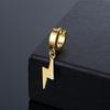 Trendy Lightning Pendant Titanium Steel Ear Clip for Men Fashion Earring Jewelry