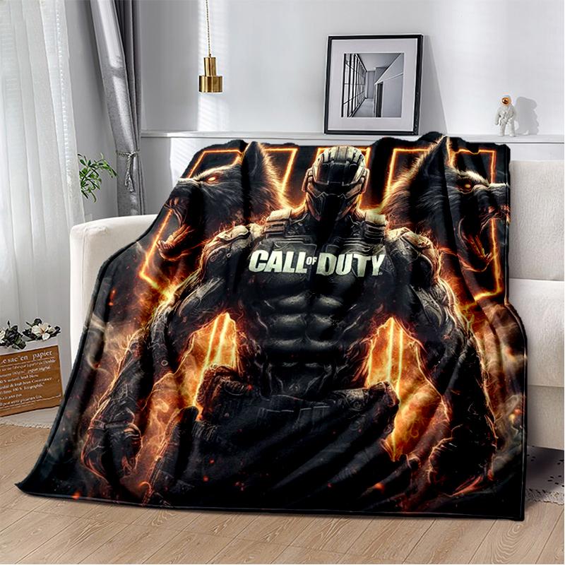 COD 29 Styl Nová deka Call of Duty Ghost Simon Gun Games, Měkká přehozová deka pro domácnost Ložnici Postel Pohovku Cestovní potah Dětský dárek