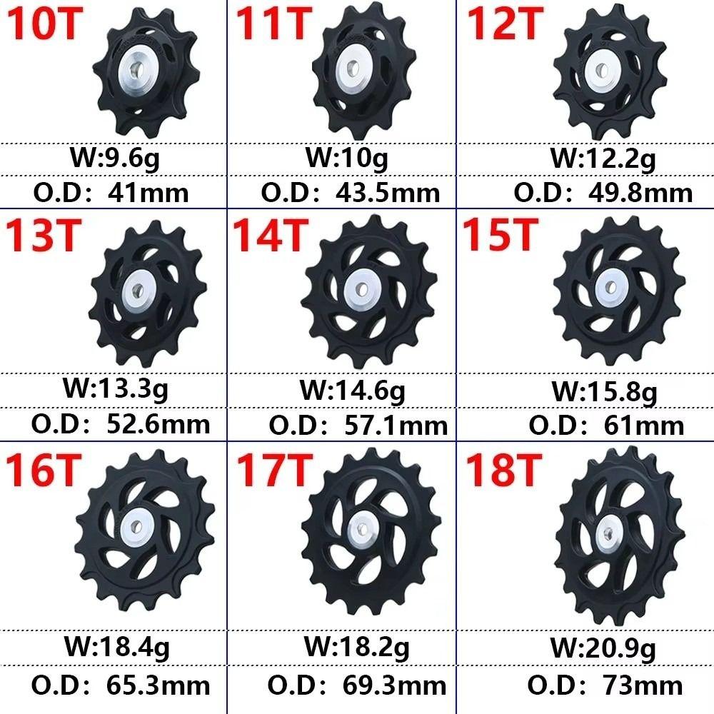 10T 11T 12T 13T 14T 15T 16T 17T 18T Rear Derailleur Pulley Bearing Jockey Wheel Rear Switch