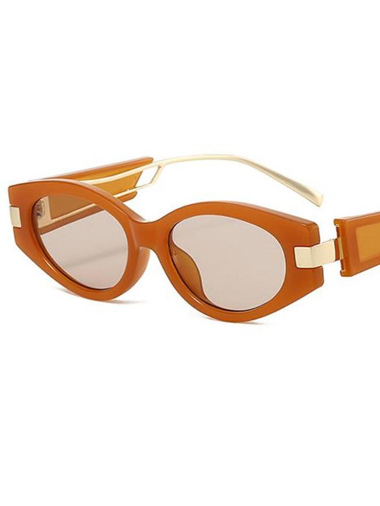 HOT Sunglasse Women Sun Glasses Simplity Anti-UV Spectacles Cat Eye Eyeglasses Small Frame Ornamental Personality TemplesGoogl